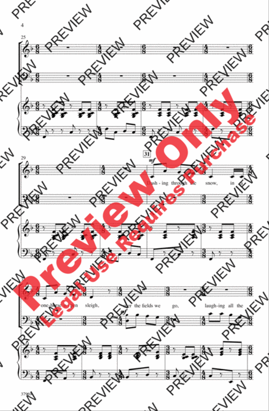 Jingle Bells (Sort Of) Jingle Bells (Sort Of) 3-Part scores gallery preview page 4