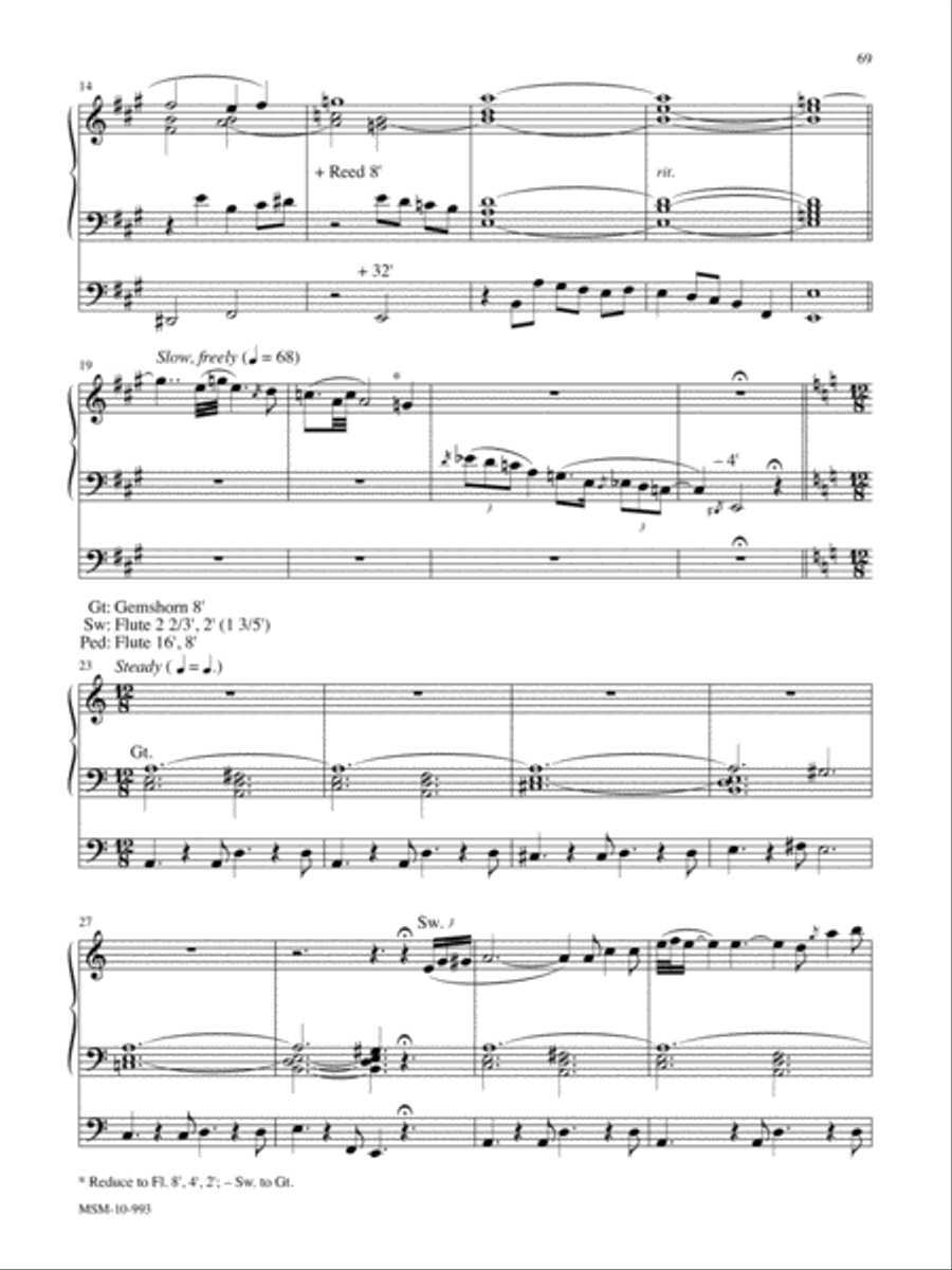 Marilyn Mason Music Library, Volume 4 Organ scores gallery preview page 21