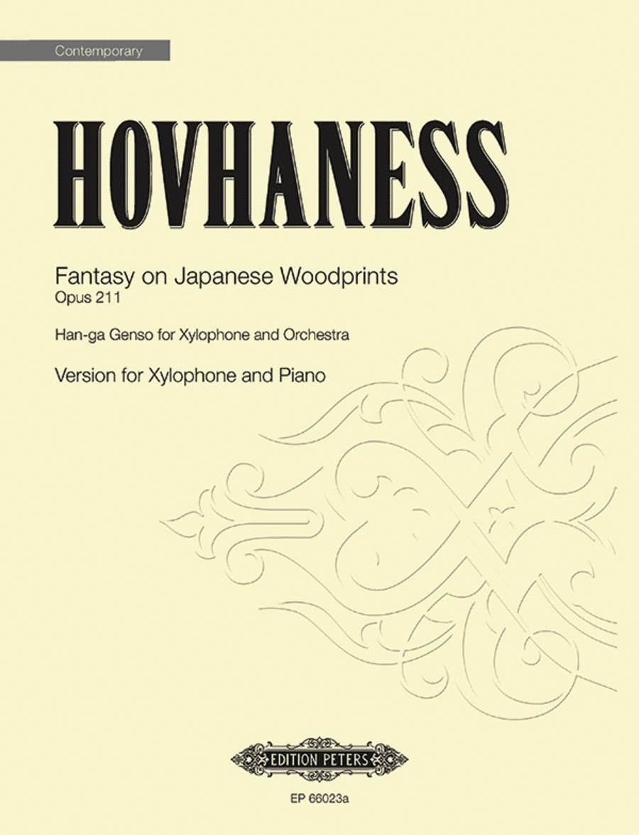 Fantasy on Japanese Woodprints Op. 211 by Alan Hovhaness Piano Accompaniment - Sheet Music