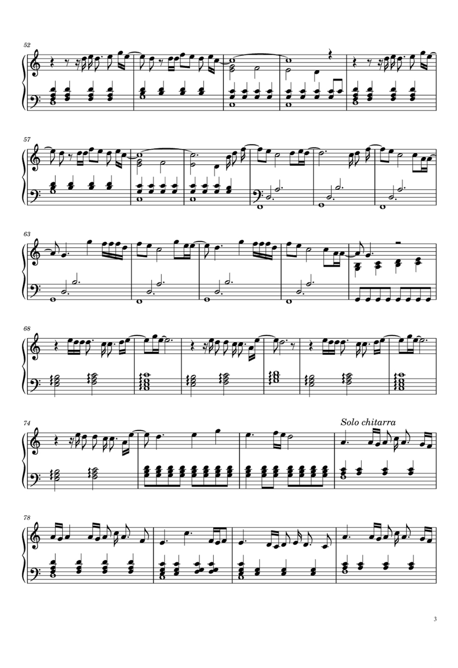 November Rain Easy Piano scores gallery preview page 3
