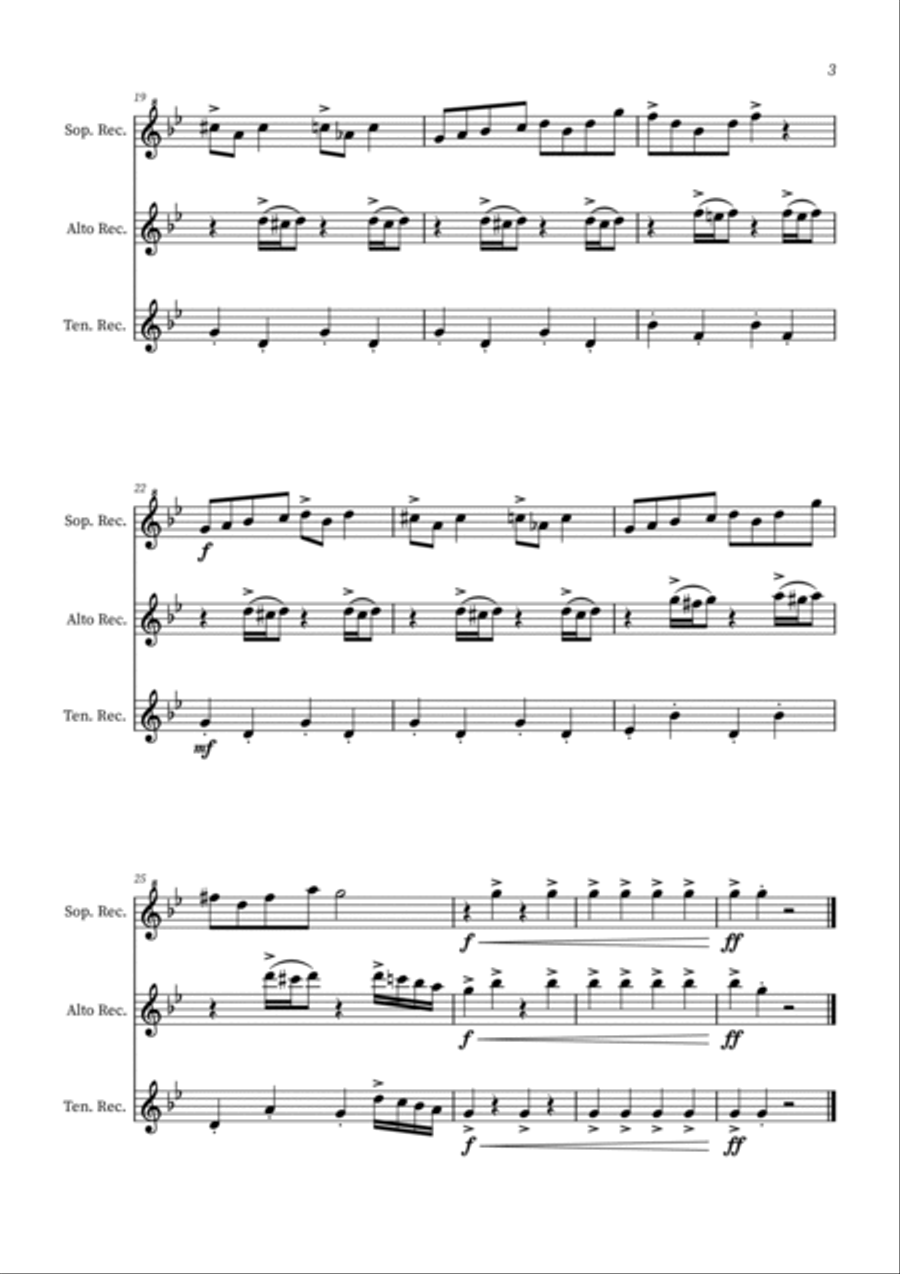 In The Hall Of The Mountain King - Recorder Trio Soprano Recorder scores gallery preview page 3