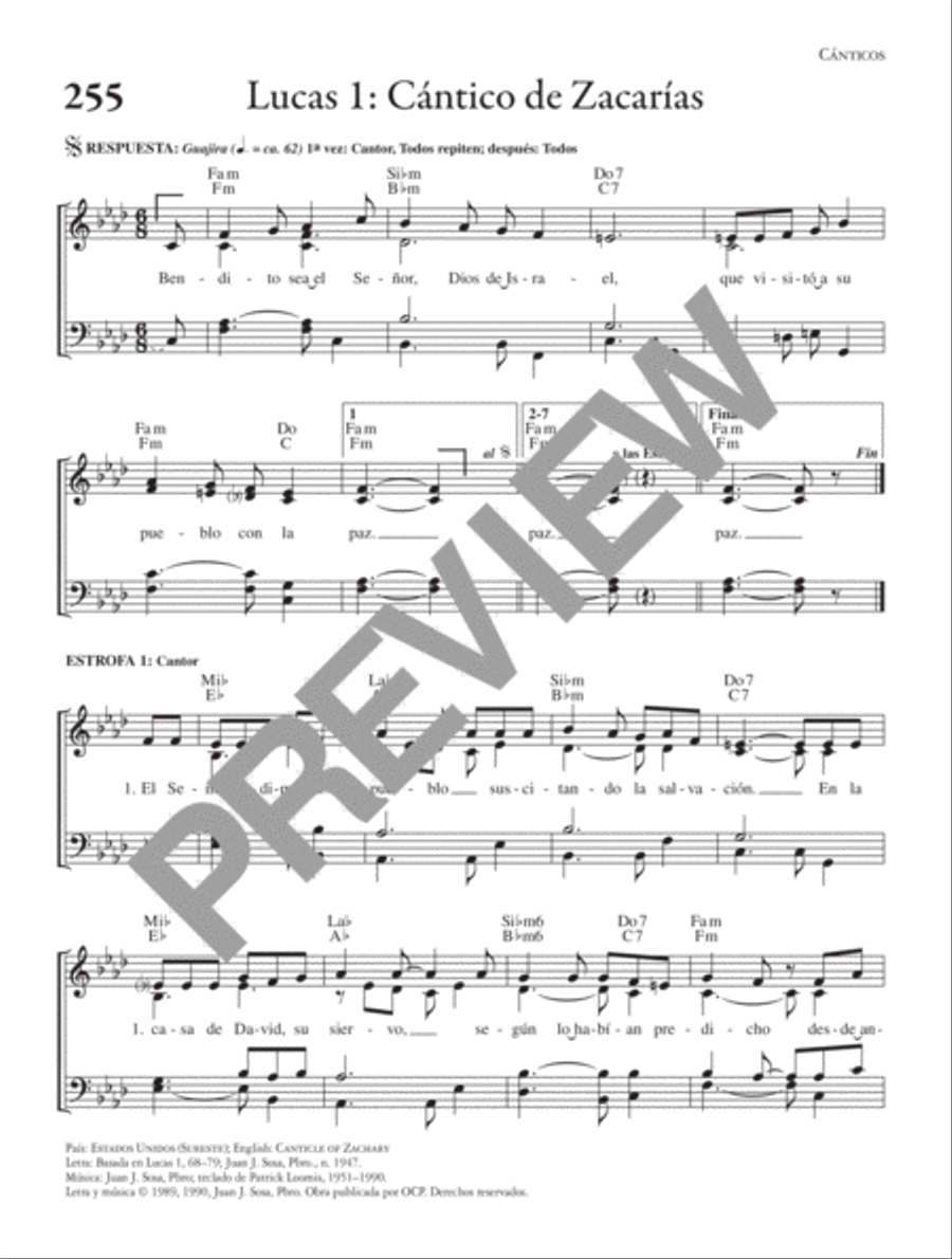 Flor y Canto Tercera Edición [Keyboard Accompaniment] Piano and Keyboard scores gallery preview page 15