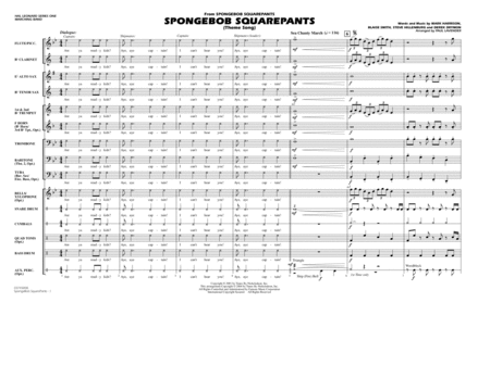 Spongebob Squarepants (Theme Song) (arr. Paul Lavender) - Conductor Score (Full Score)
