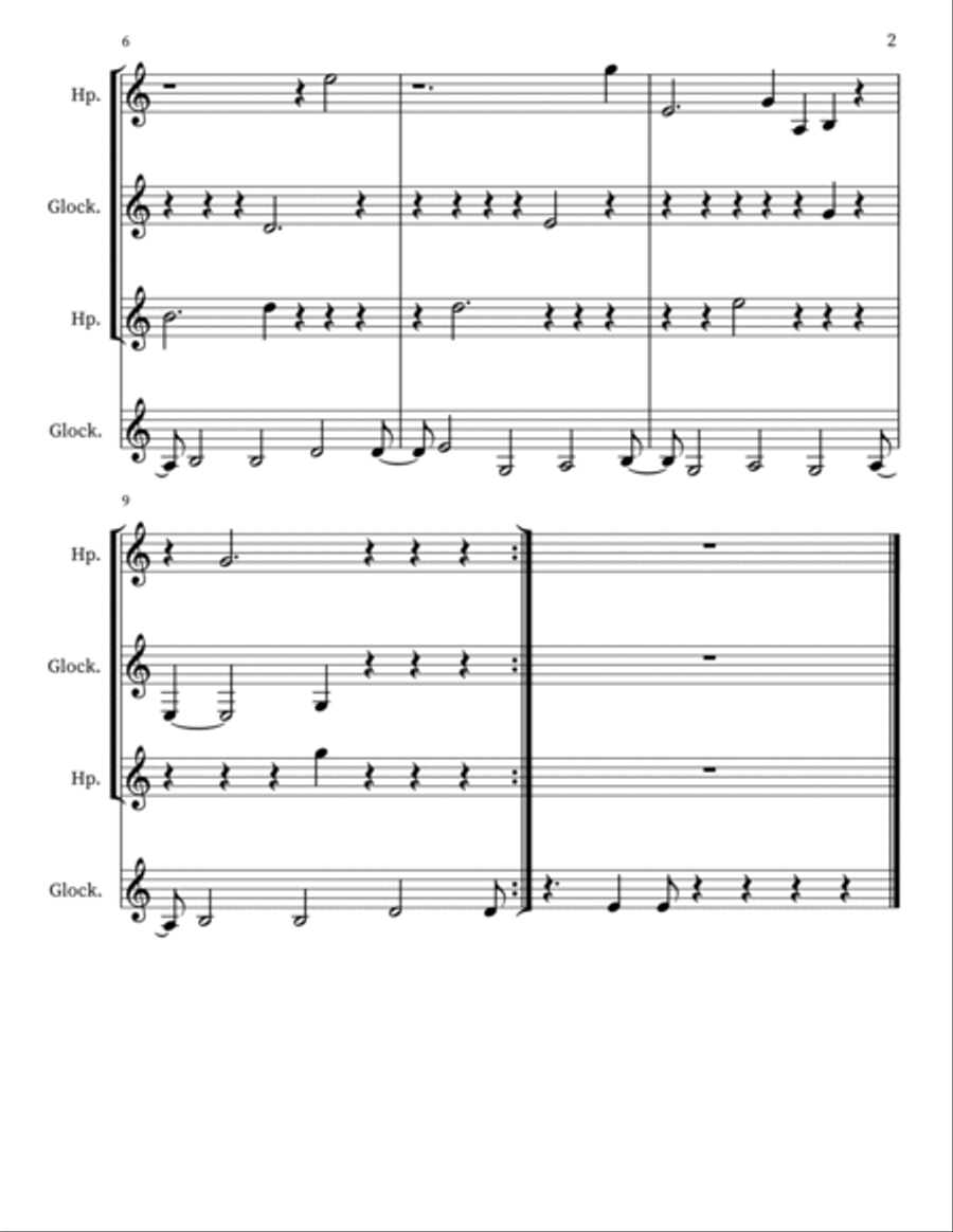 Z 191 for Harps & Glockenspiels Glockenspiel scores gallery preview page 2