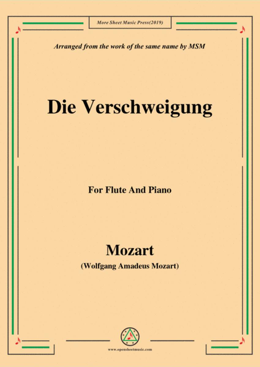 Mozart-Die verschweigung,for Flute and Piano image number null