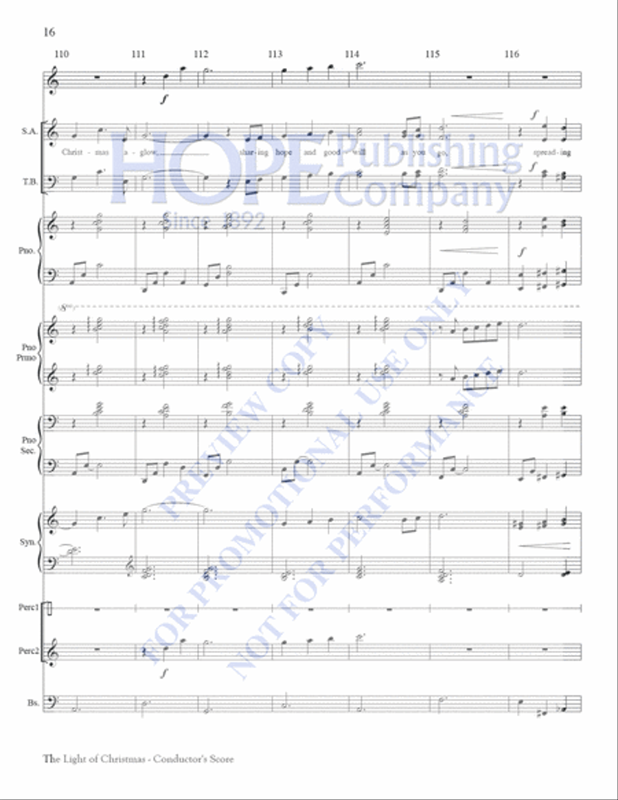 The Light of Christmas Choir scores gallery preview page 17