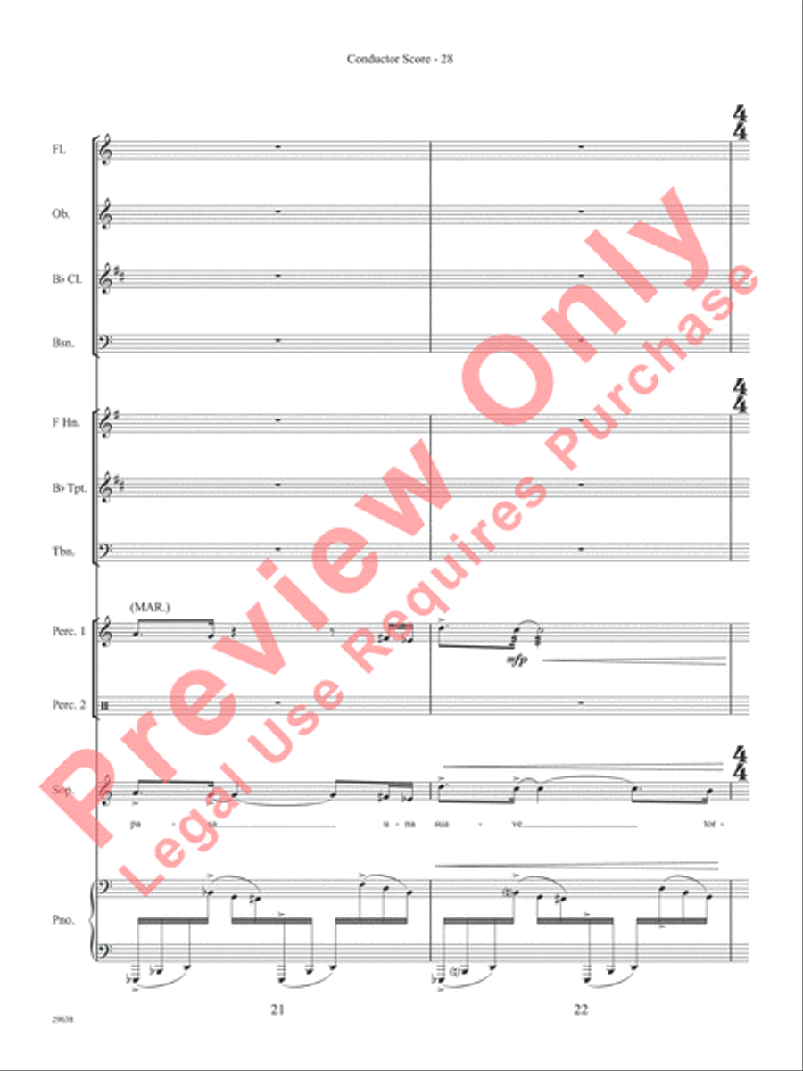 Three Spanish Songs (for Soprano and Wind Ensemble) Concert Band scores gallery preview page 33