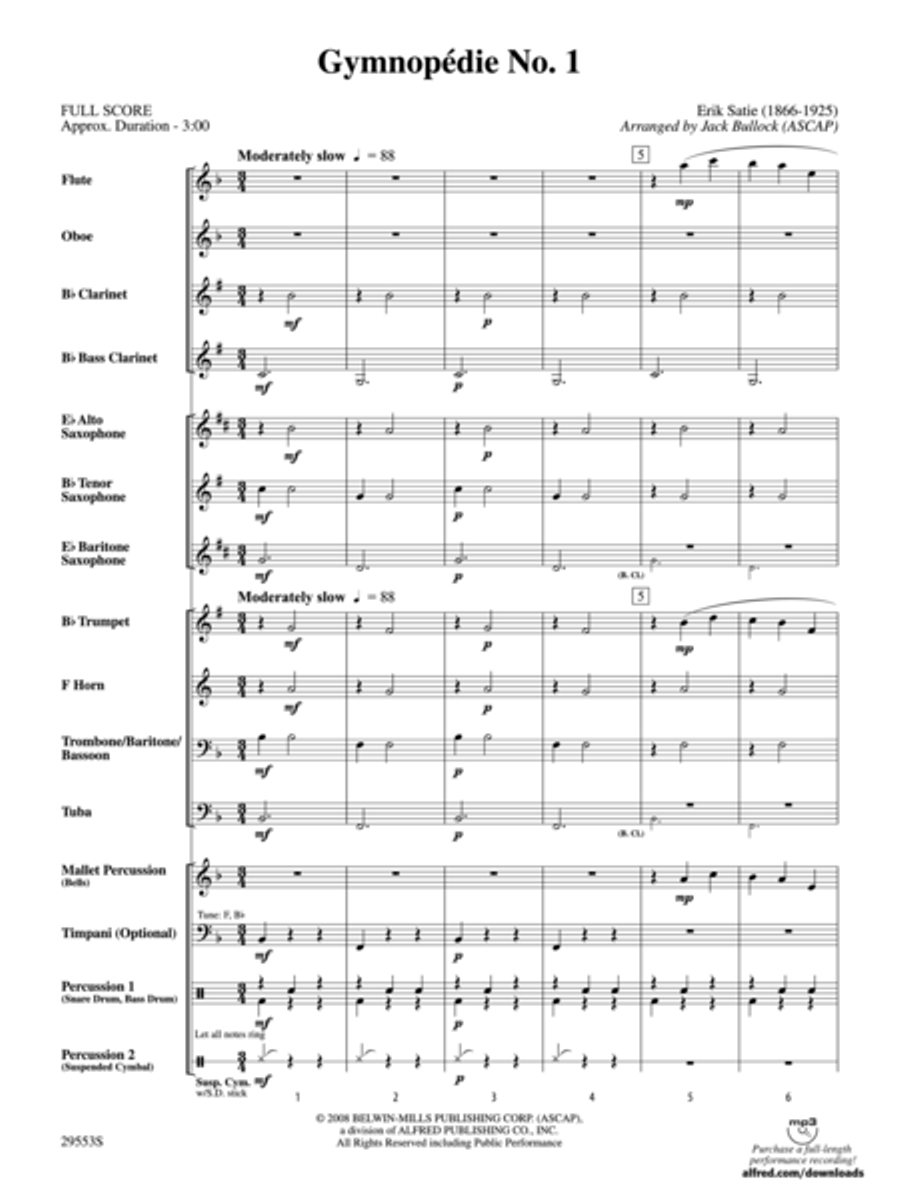 Gymnopedie No. 1 Gymnopedie No. 1 Concert Band scores gallery preview page 2