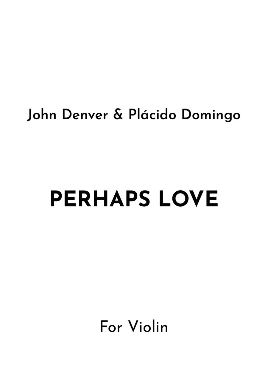 Perhaps Love Perhaps Love Viola Solo scores gallery preview page 1