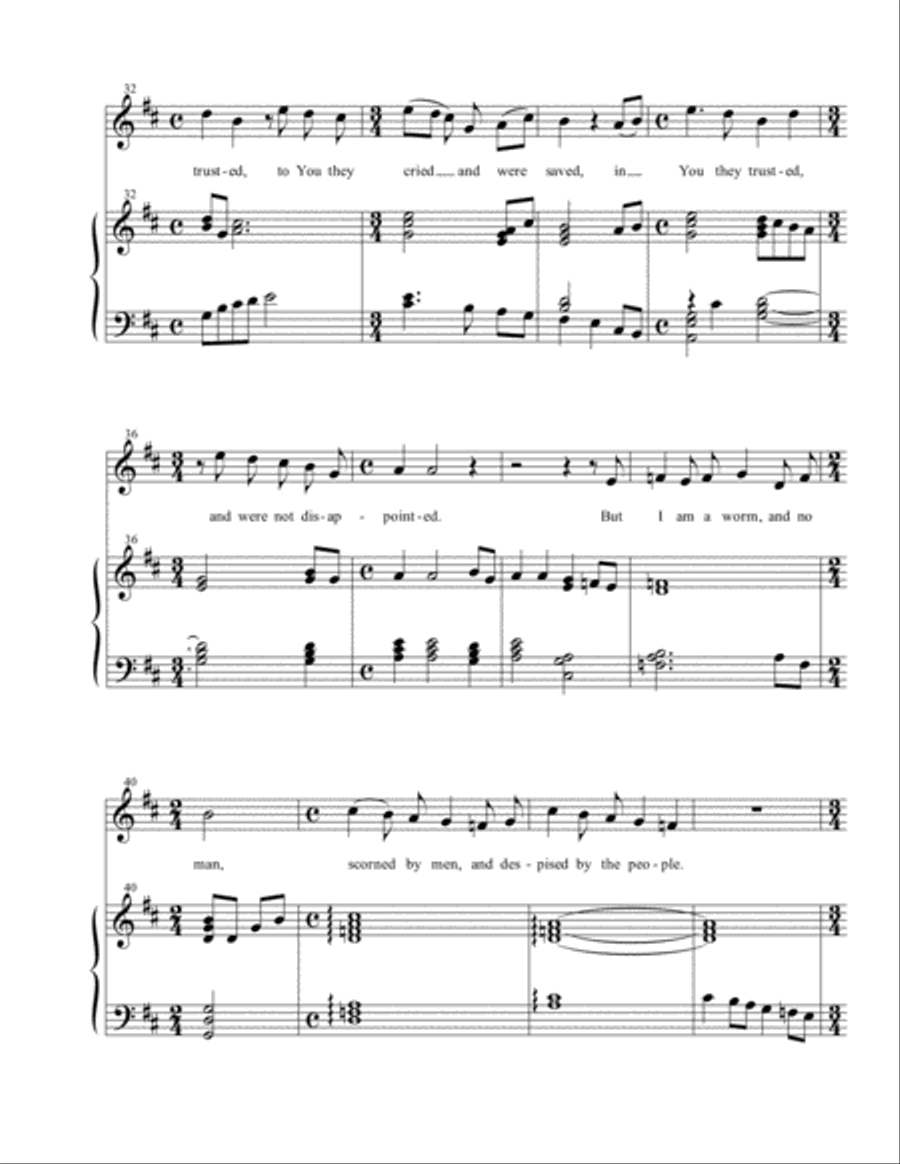 My God, why have you abandoned me? Psalm 22 Tenor Voice scores gallery preview page 4