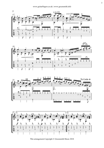 Capricho Arabe Intermediate arrangement for Guitar image number null