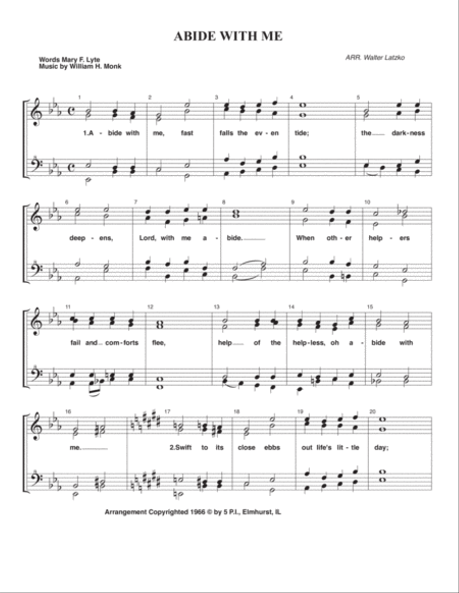 Abide With Me TTBB scores gallery preview page 1