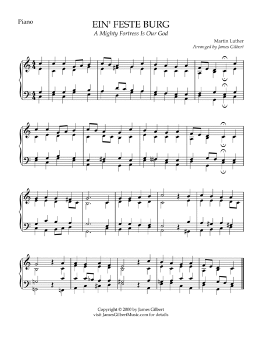 EIN FESTE BURG (A Mighty Fortress Is Our God) Small Ensemble scores gallery preview page 4