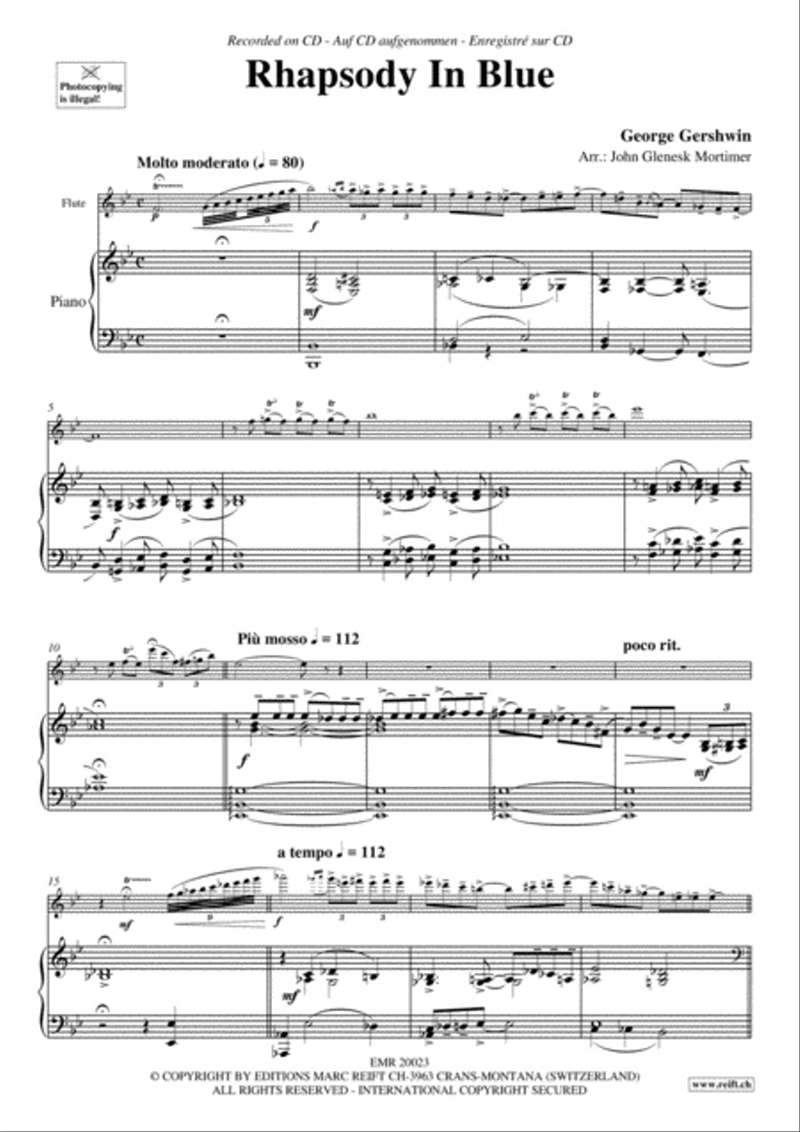 Rhapsody In Blue Flute Solo scores gallery preview page 3