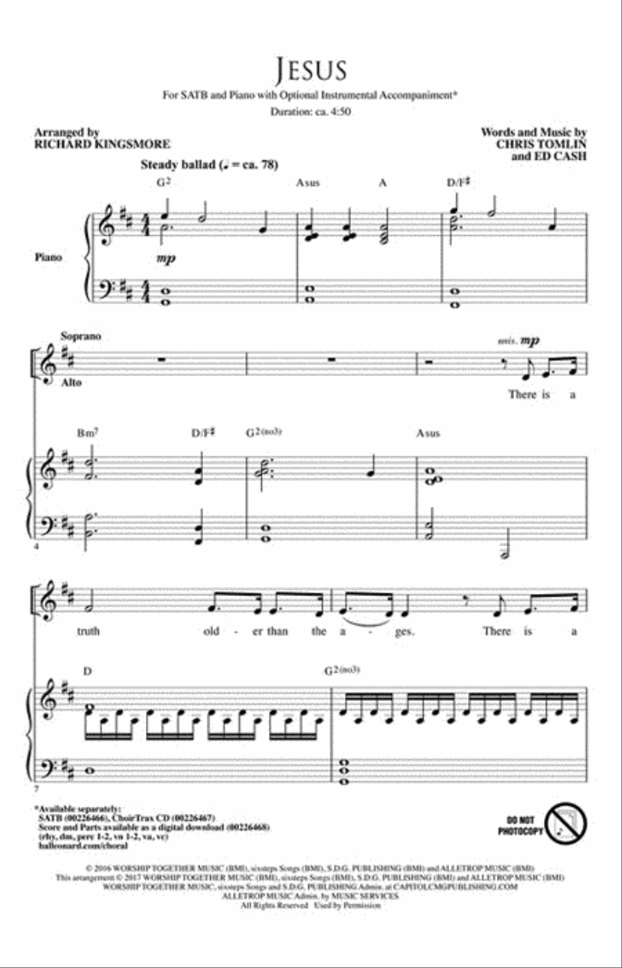 Jesus 4-Part scores gallery preview page 2