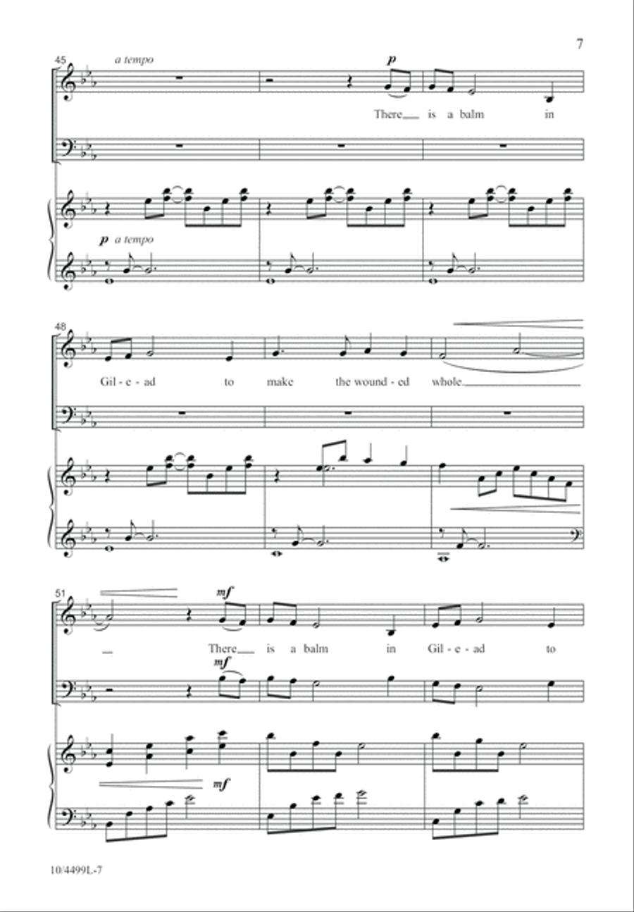 There Is a Balm in Gilead 4-Part scores gallery preview page 7