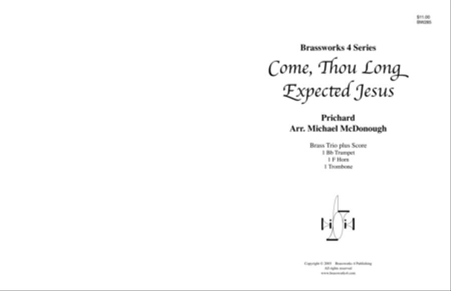 Come, Thou Long Expected Jesus Brass Trio scores gallery preview page 1
