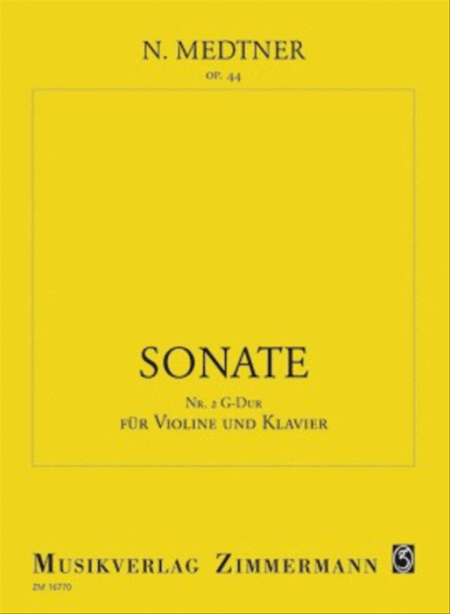 Sonata No. 2 G major Op. 44 Violin Solo scores gallery preview page 1