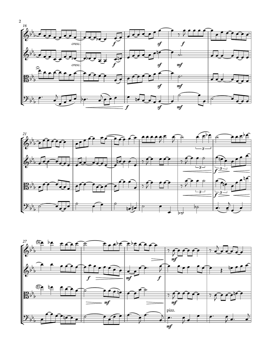 How Deep Is Your Love from the Motion Picture SATURDAY NIGHT FEVER String Quartet scores gallery preview page 2