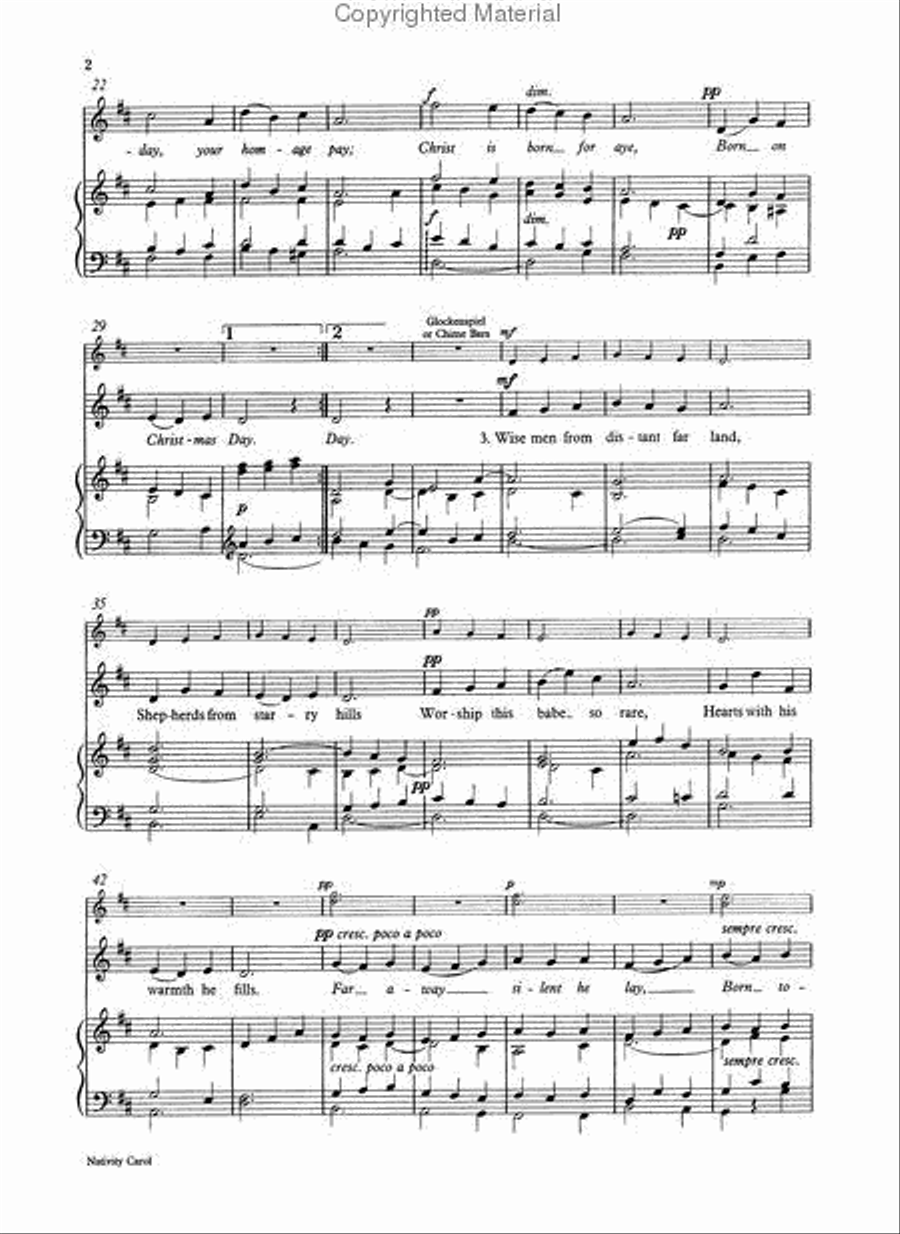 Nativity Carol Nativity Carol Unison Choir scores gallery preview page 2
