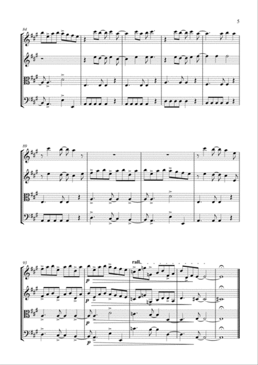 Here Comes The Sun String Quartet scores gallery preview page 5