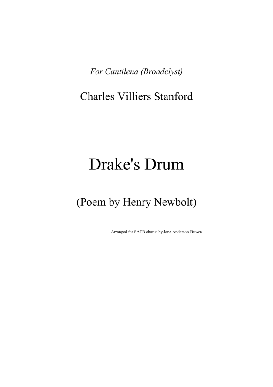 Drake's Drum 4-Part scores gallery preview page 1