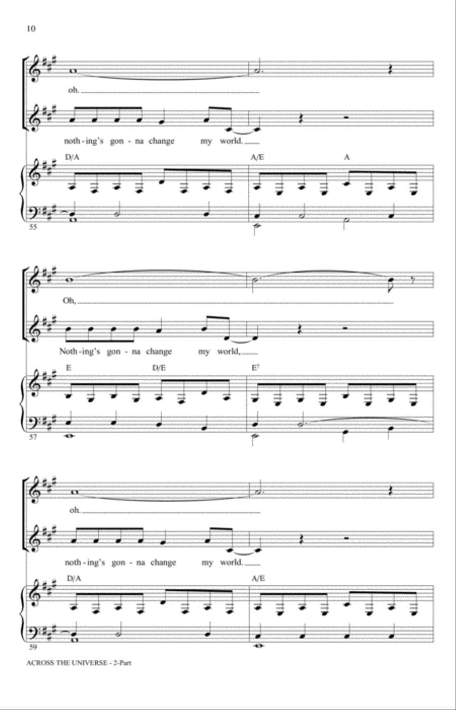 Across The Universe 2-Part scores gallery preview page 9