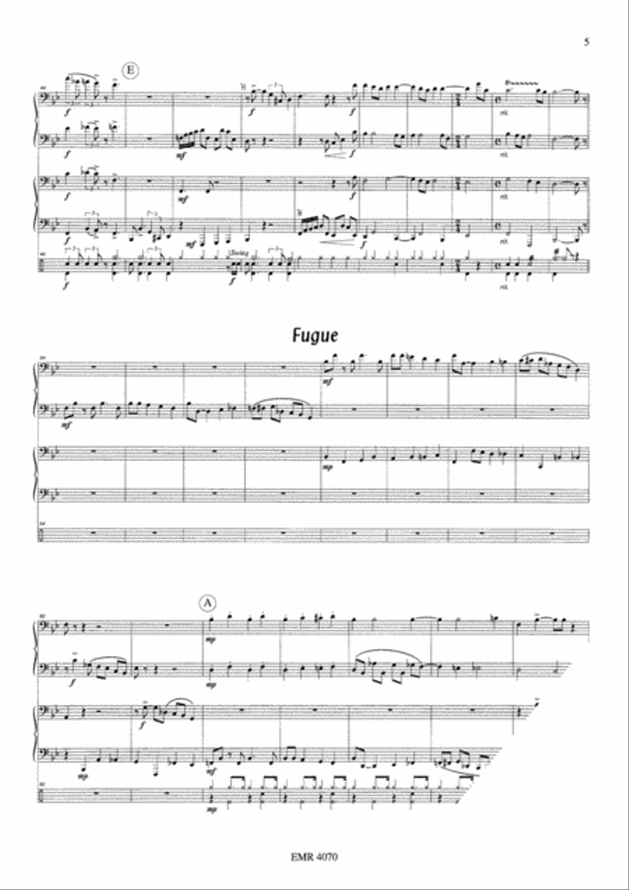 Mr. Bach Goes To Town Tuba Quartet scores gallery preview page 6