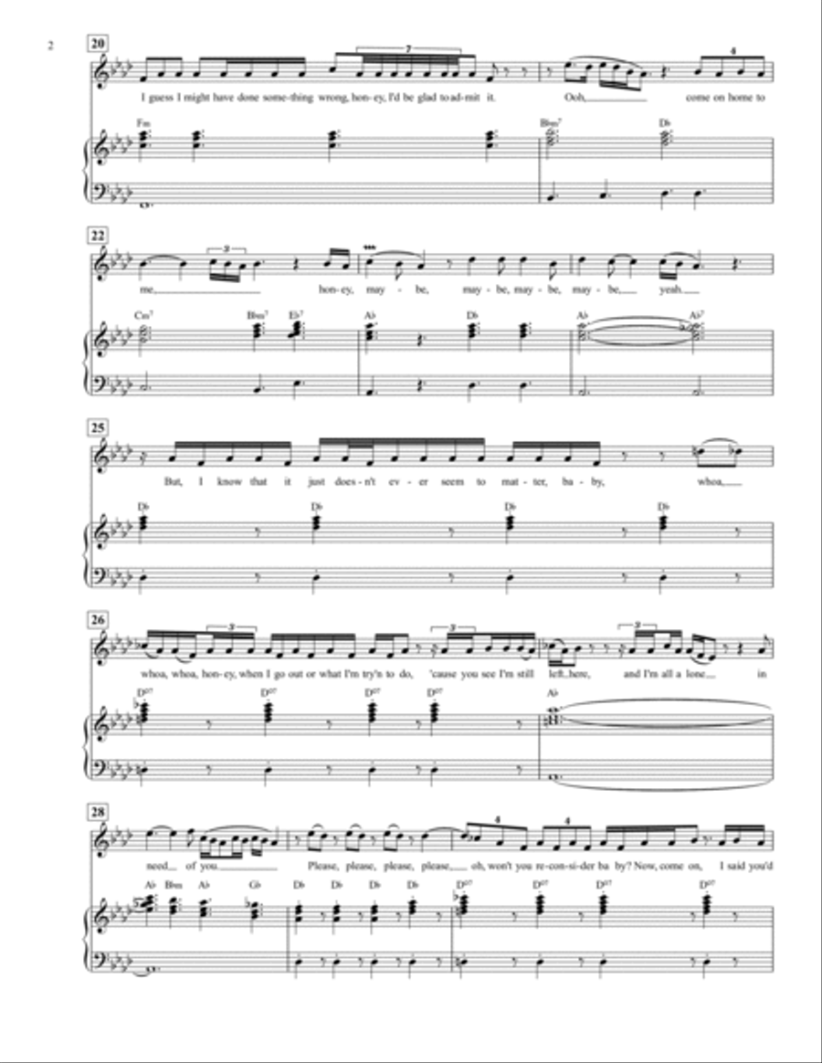 Maybe Maybe Piano, Vocal, Guitar scores gallery preview page 2