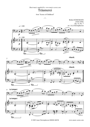 Book cover for Träumerei - Trombone and Piano