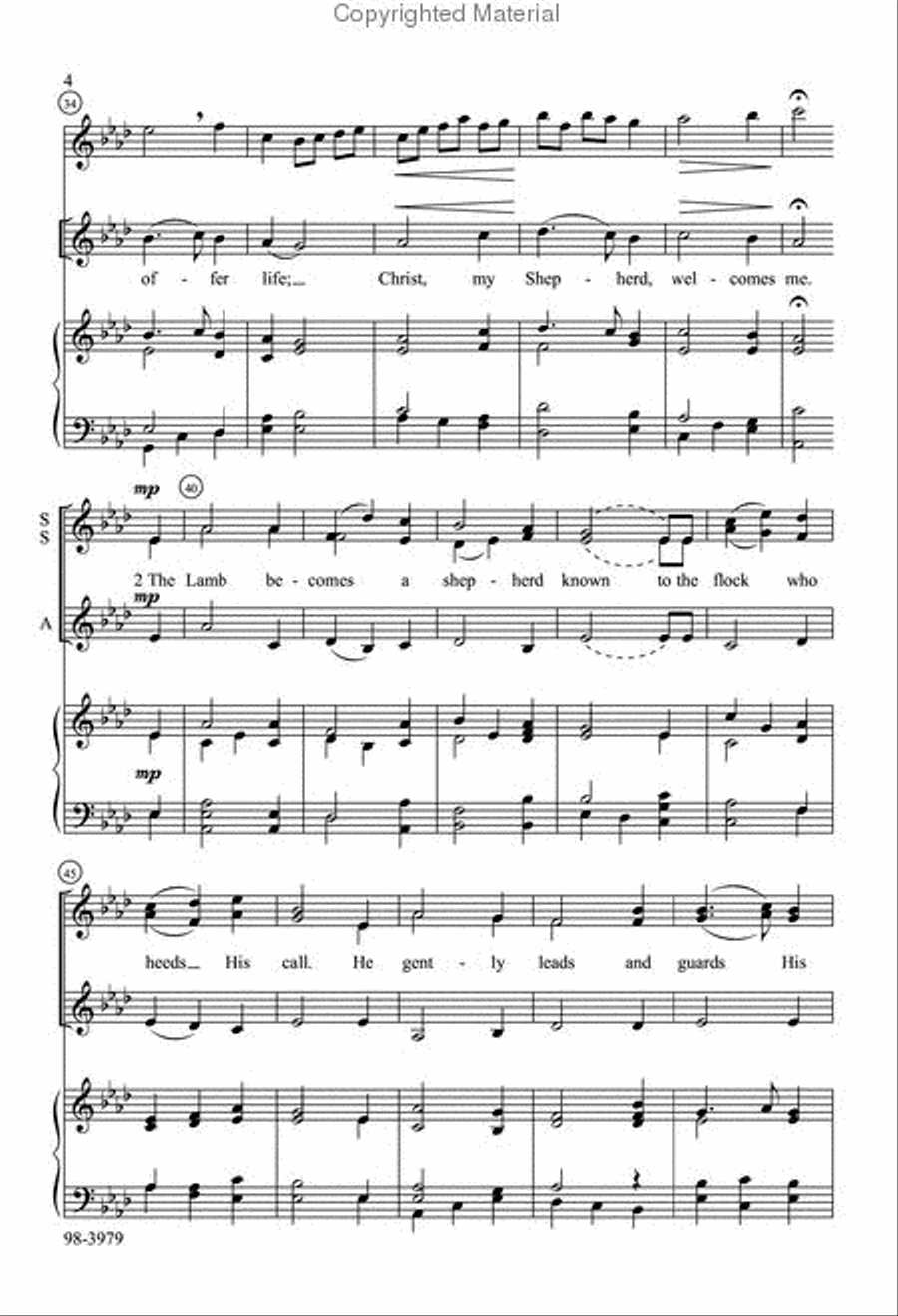 Christ, My Shepherd, Welcomes Me SSA scores gallery preview page 3