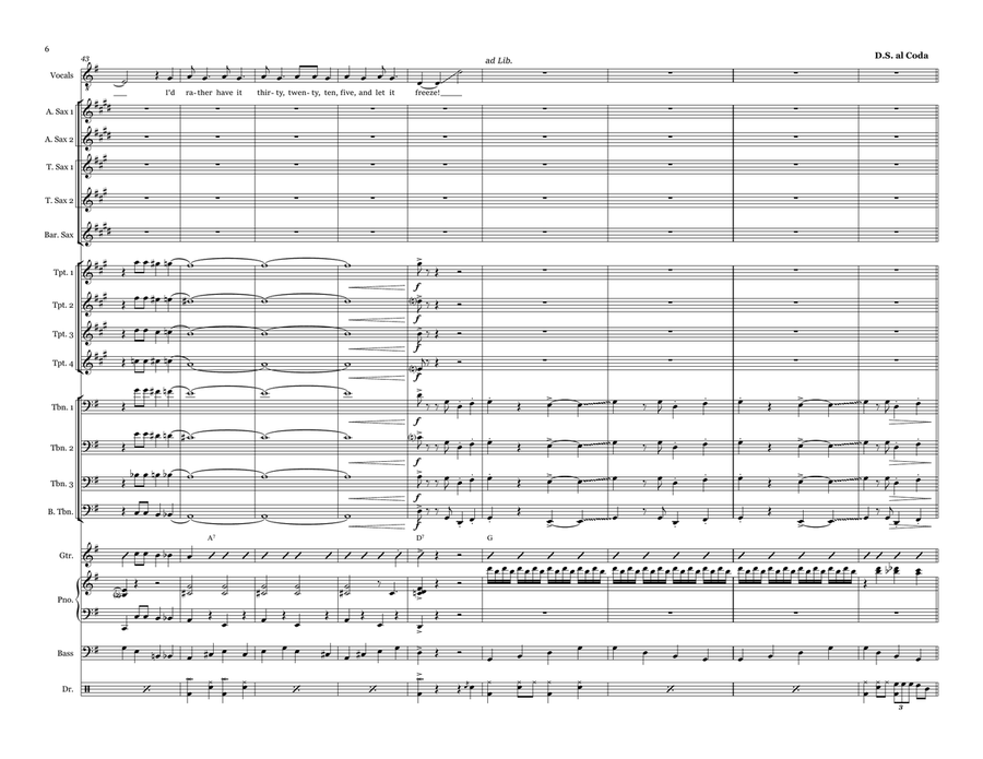 Snow Miser Jazz Ensemble scores gallery preview page 6