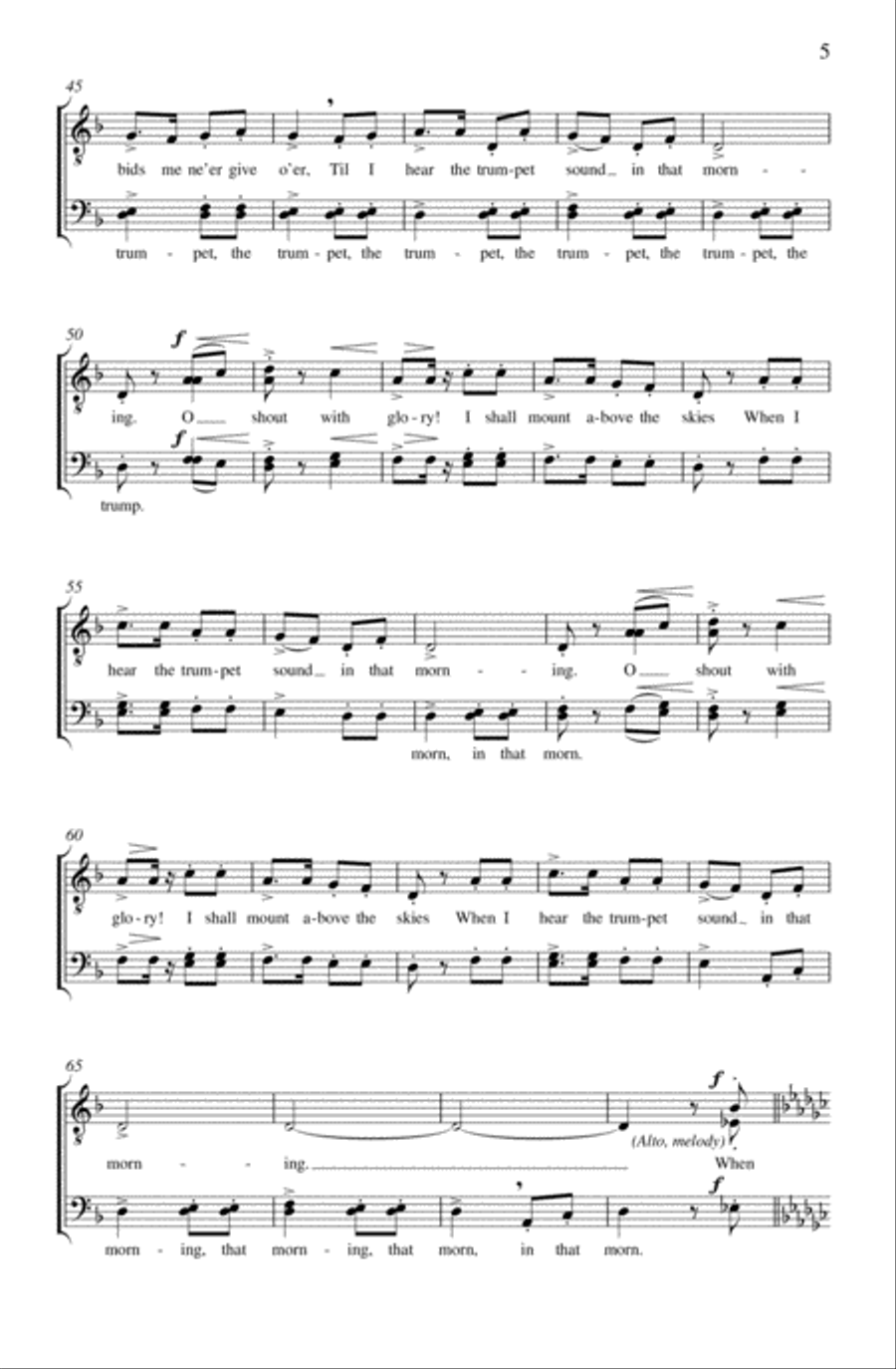 The Morning Trumpet TTBB scores gallery preview page 4
