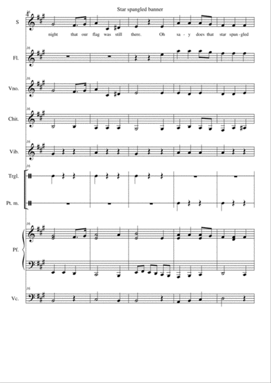 The star spangled banner The star spangled banner Small Ensemble scores gallery preview page 4