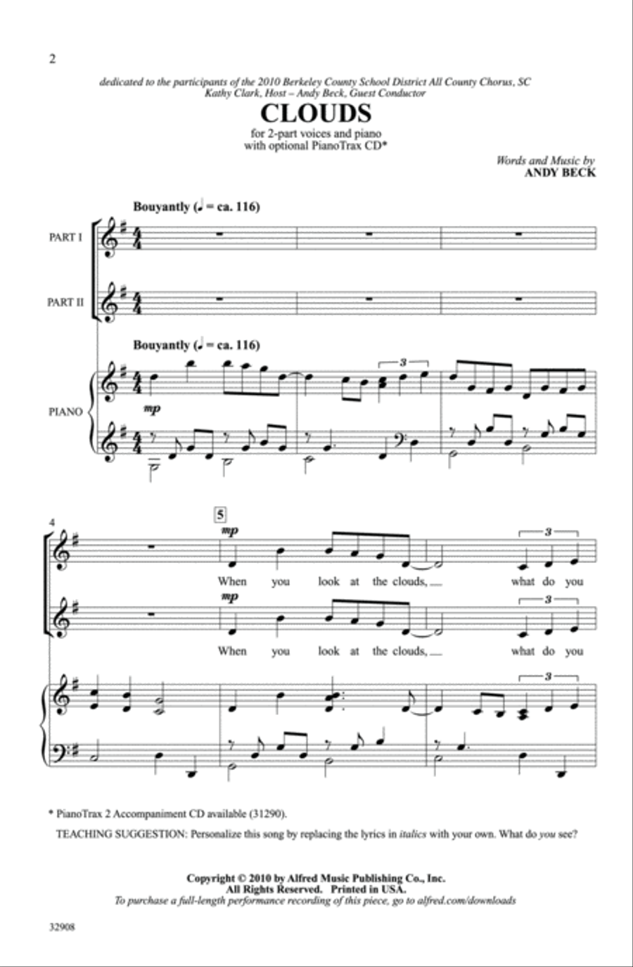 Clouds Clouds 2-Part scores gallery preview page 2