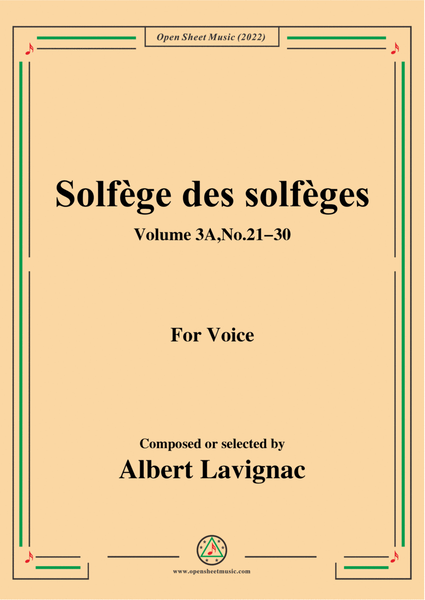 Lavignac-Solfege des solfeges,Volum 3A No.21-30,for Voice image number null