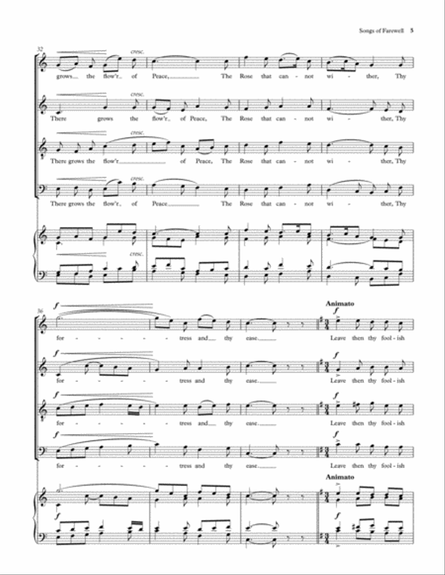Songs of Farewell Divisi scores gallery preview page 6