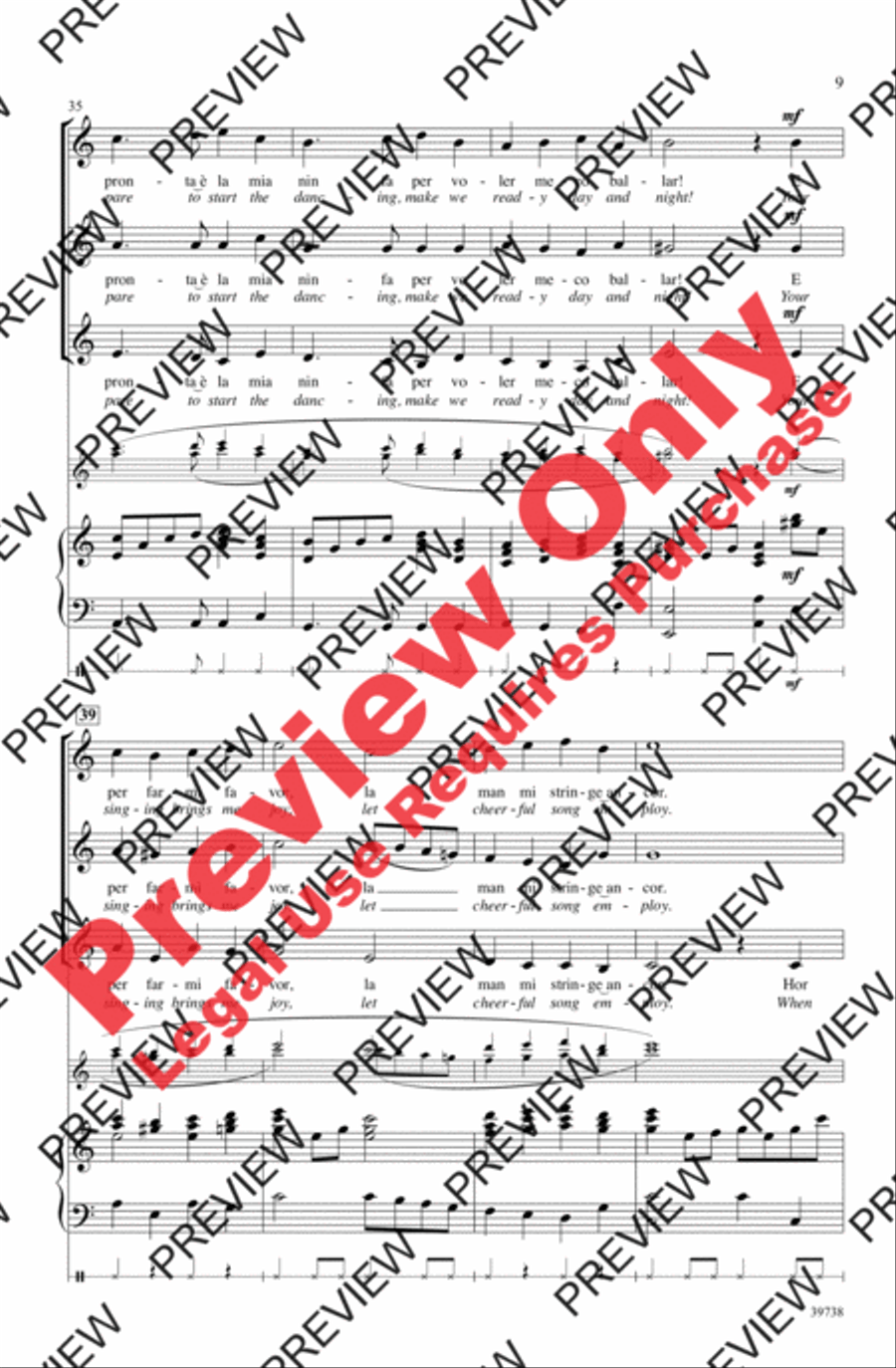 Sonatemi un Balletto Women's Choir scores gallery preview page 9