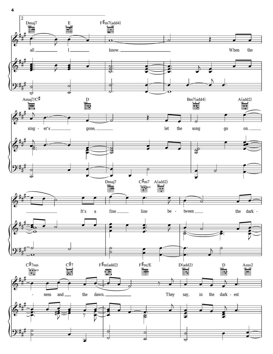 All I Know Piano, Vocal, Guitar scores gallery preview page 4