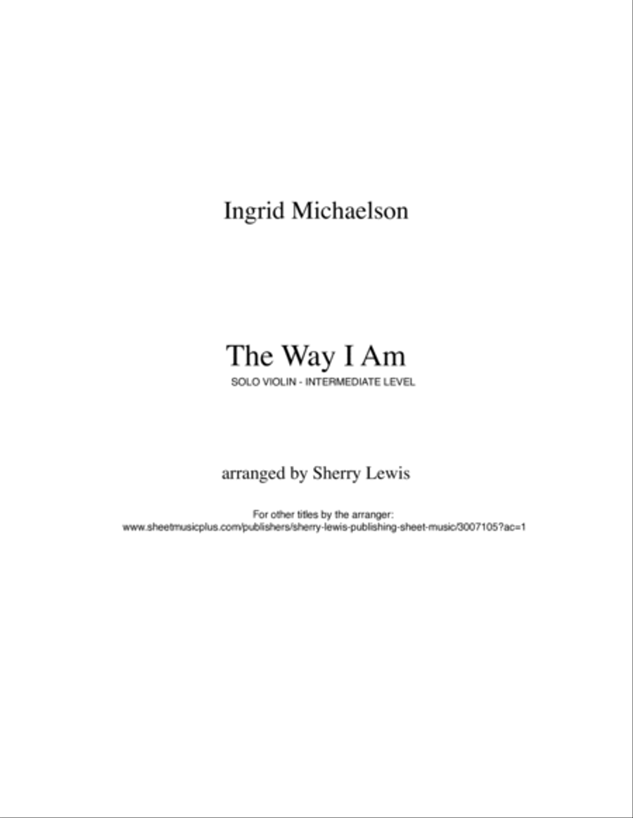 The Way I Am Violin Solo scores gallery preview page 2