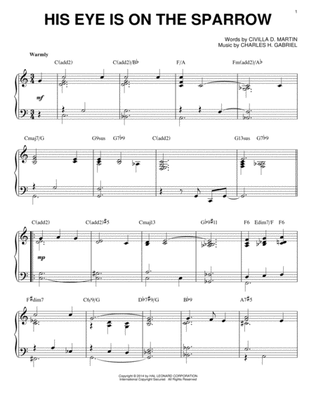 His Eye Is On The Sparrow [Jazz version] (arr. Brent Edstrom)