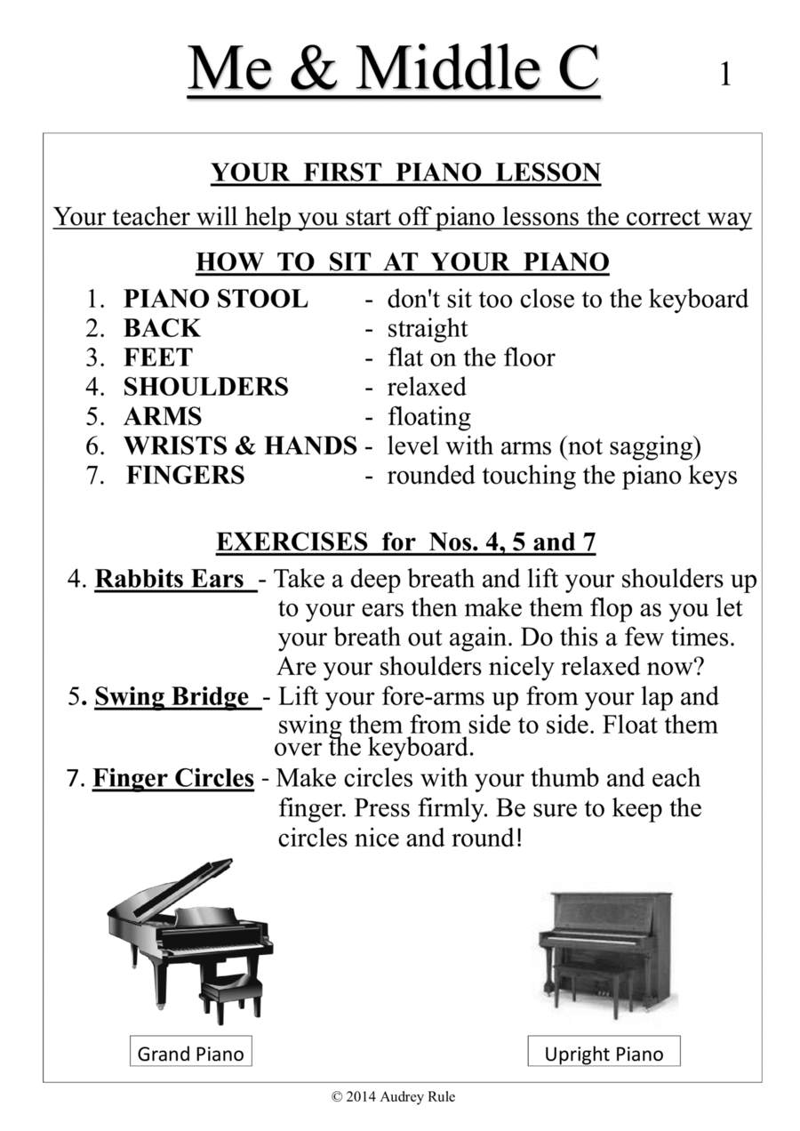 Me & Middle C Book 1 Piano Method scores gallery preview page 1