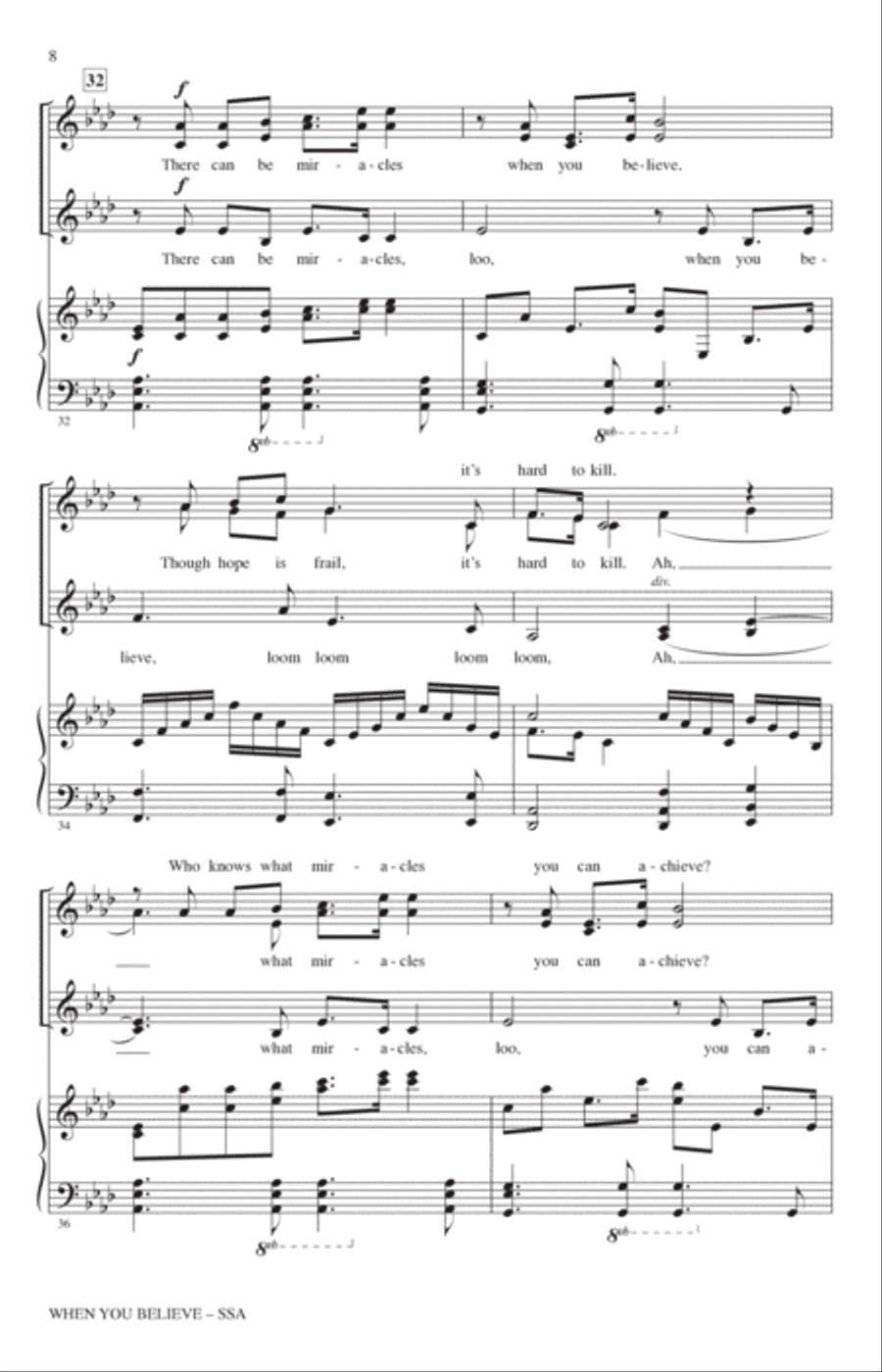 When You Believe (from The Prince Of Egypt) (arr. John Leavitt) SSA scores gallery preview page 6