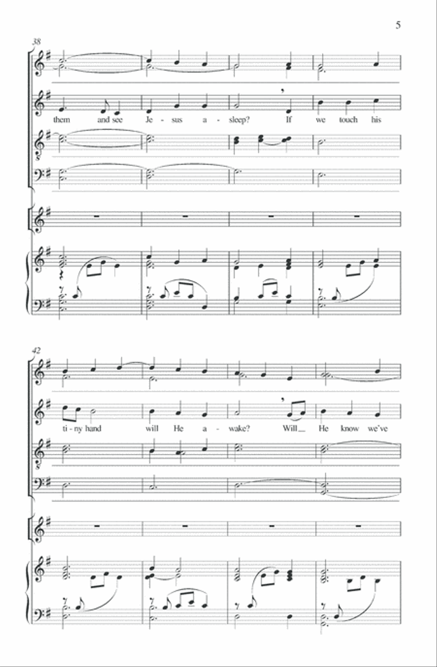 How far is it to Bethlehem? 4-Part scores gallery preview page 5