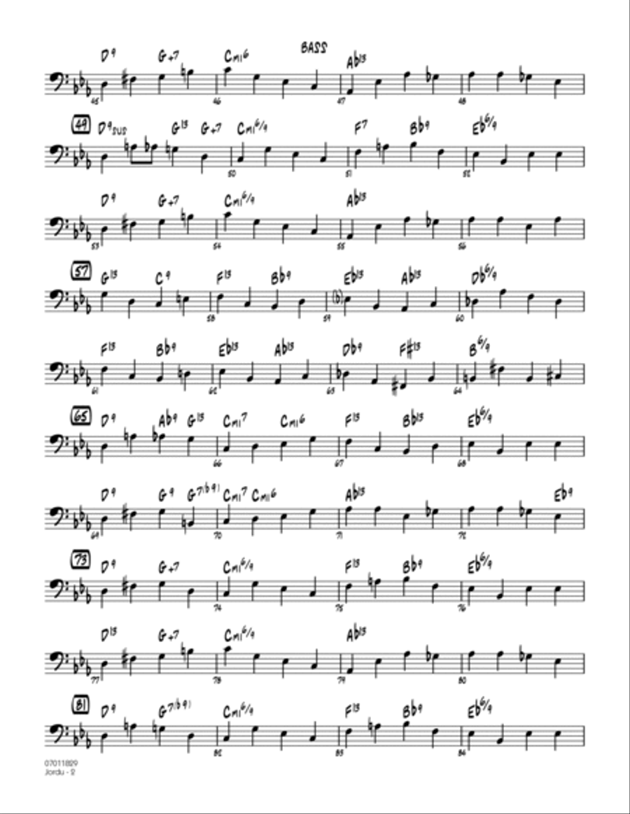 Jordu - Bass Jordu - Bass Jazz Ensemble scores gallery preview page 2