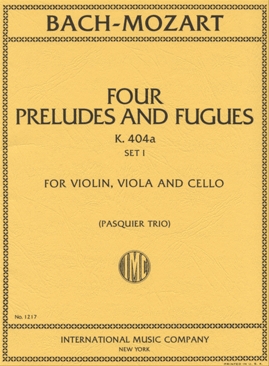 Six Preludes And Fugues - Set 1. Four Preludes And Fugues String Trio scores gallery preview page 1