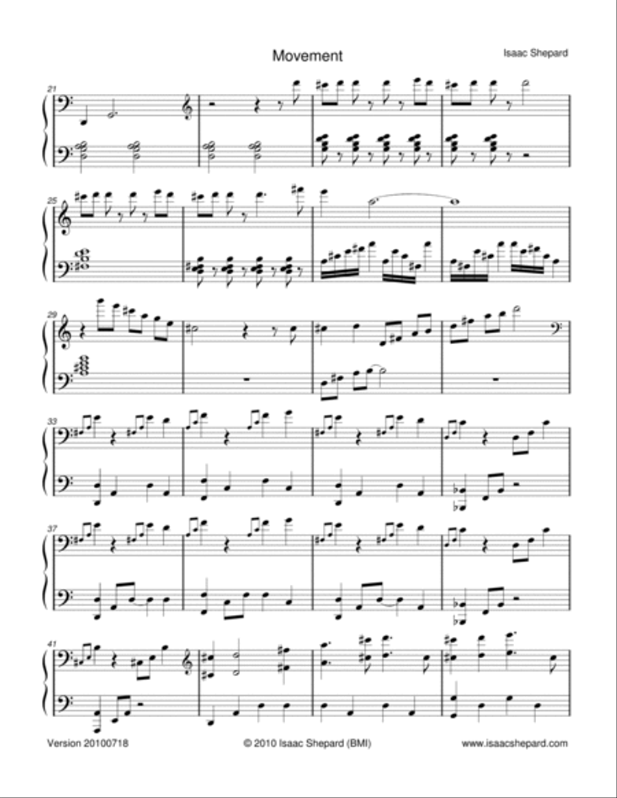 Movement Piano Solo scores gallery preview page 2