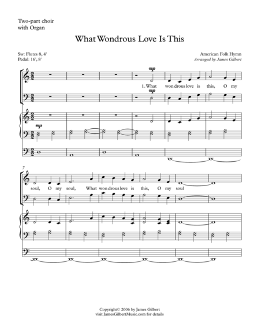 What Wondrous Love Is This 4-Part scores gallery preview page 1