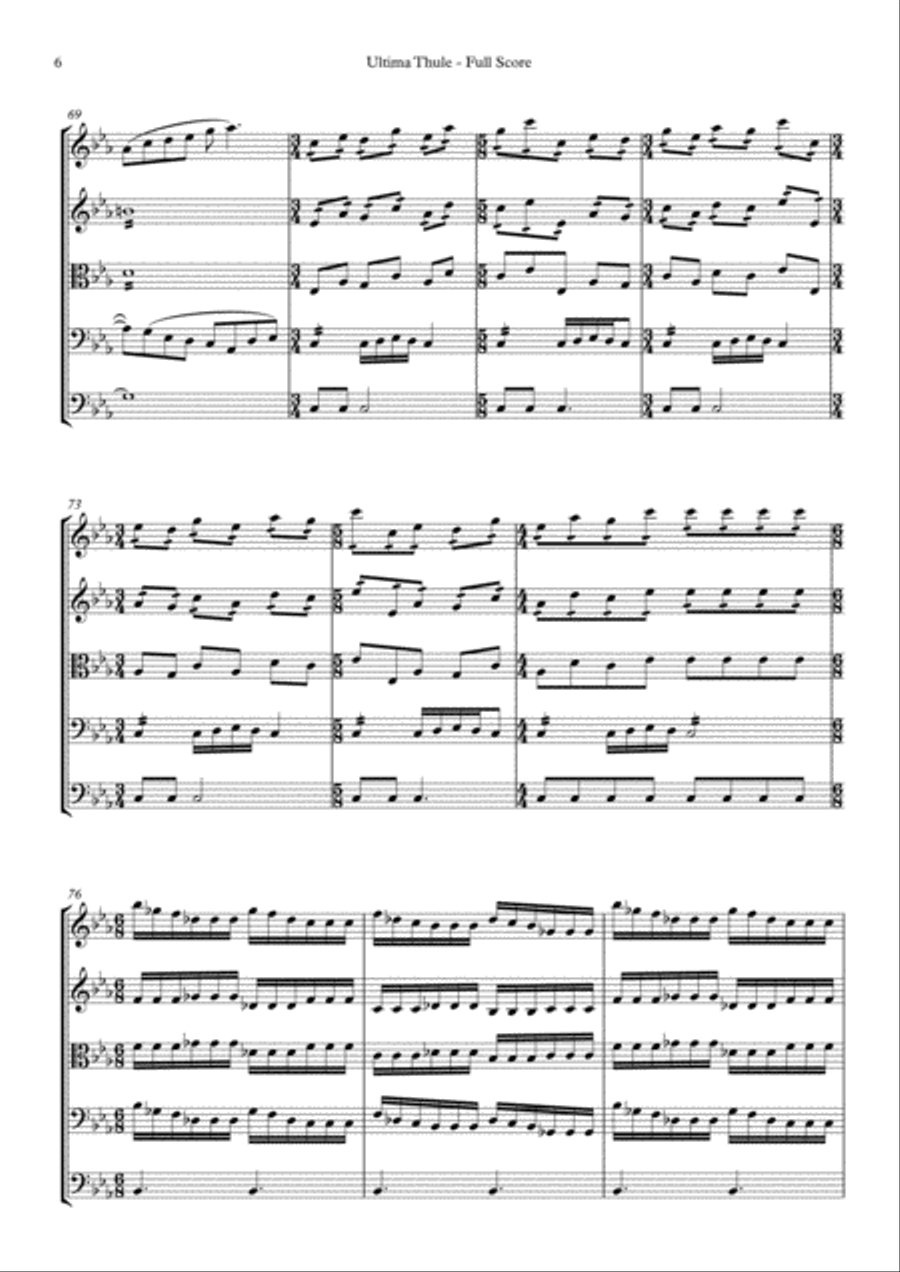 Ultima Thule for string orchestra String Orchestra scores gallery preview page 6