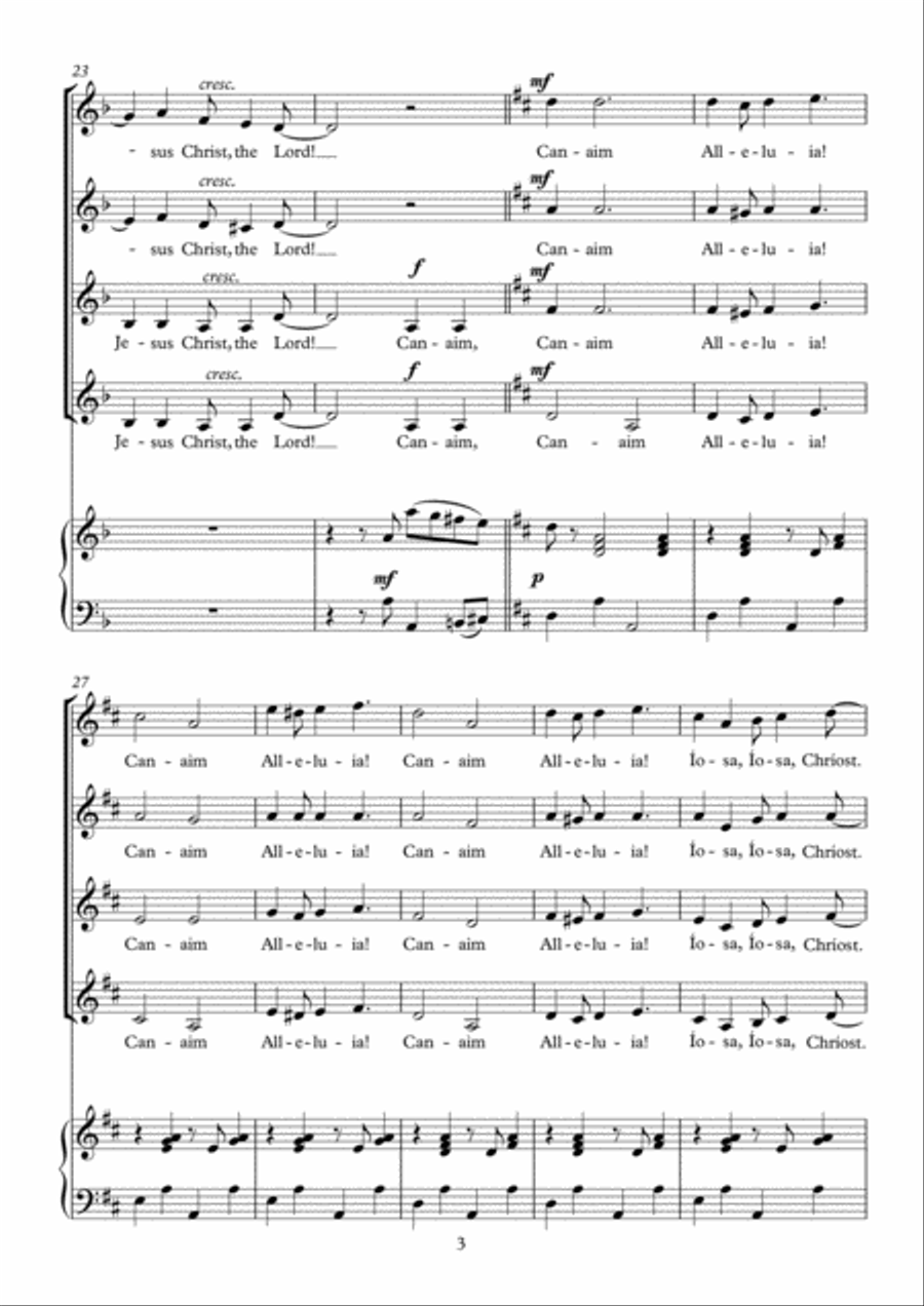 2017 SSAA bilingual Irish / English version of my RÍ NOLLAG Christmas Carol SSAA scores gallery preview page 5